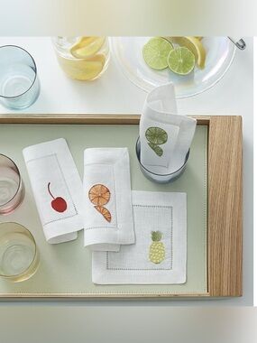 S/4 Cocktail Napkin 6X6 - Frutta Collection - By Sferra